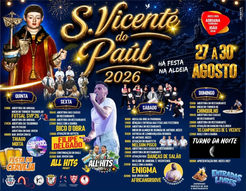 Festas de São Vicente do Paúl 2026