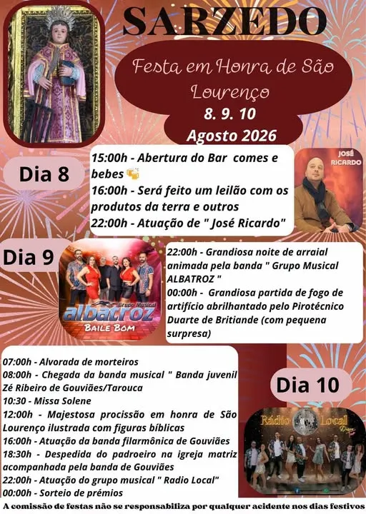 Festas de Sarzedo (São Lourenço) 2026