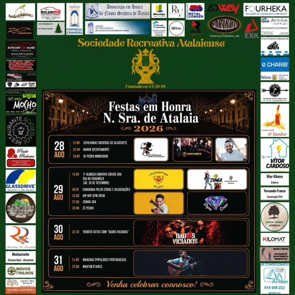 Festas da Atalaia, Montijo (Senhora de Atalaia) 2026