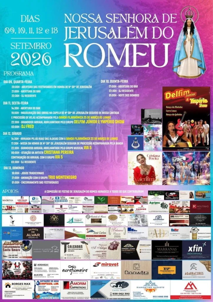 Festas de Mirandela (Senhora de Jerusalém do Romeu) 2026
