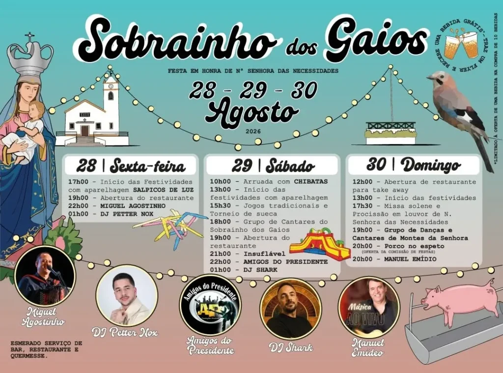 Festas de Sobrainho dos Gaios 2026
