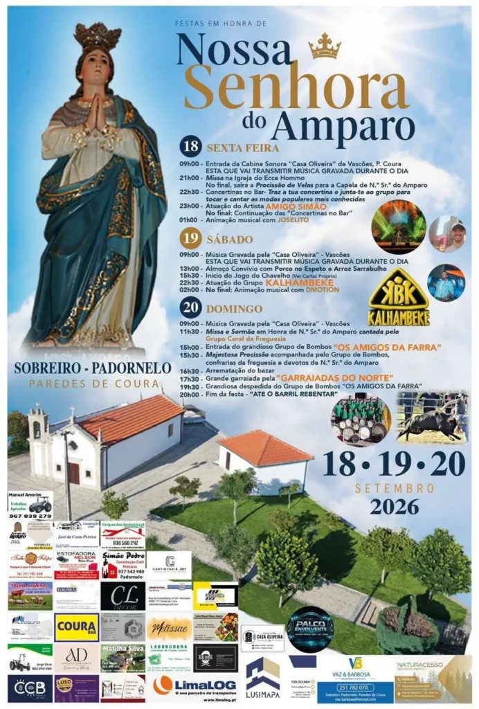 Festas de Sobreiro, Paredes de Coura (Senhora do Amparo) 2026