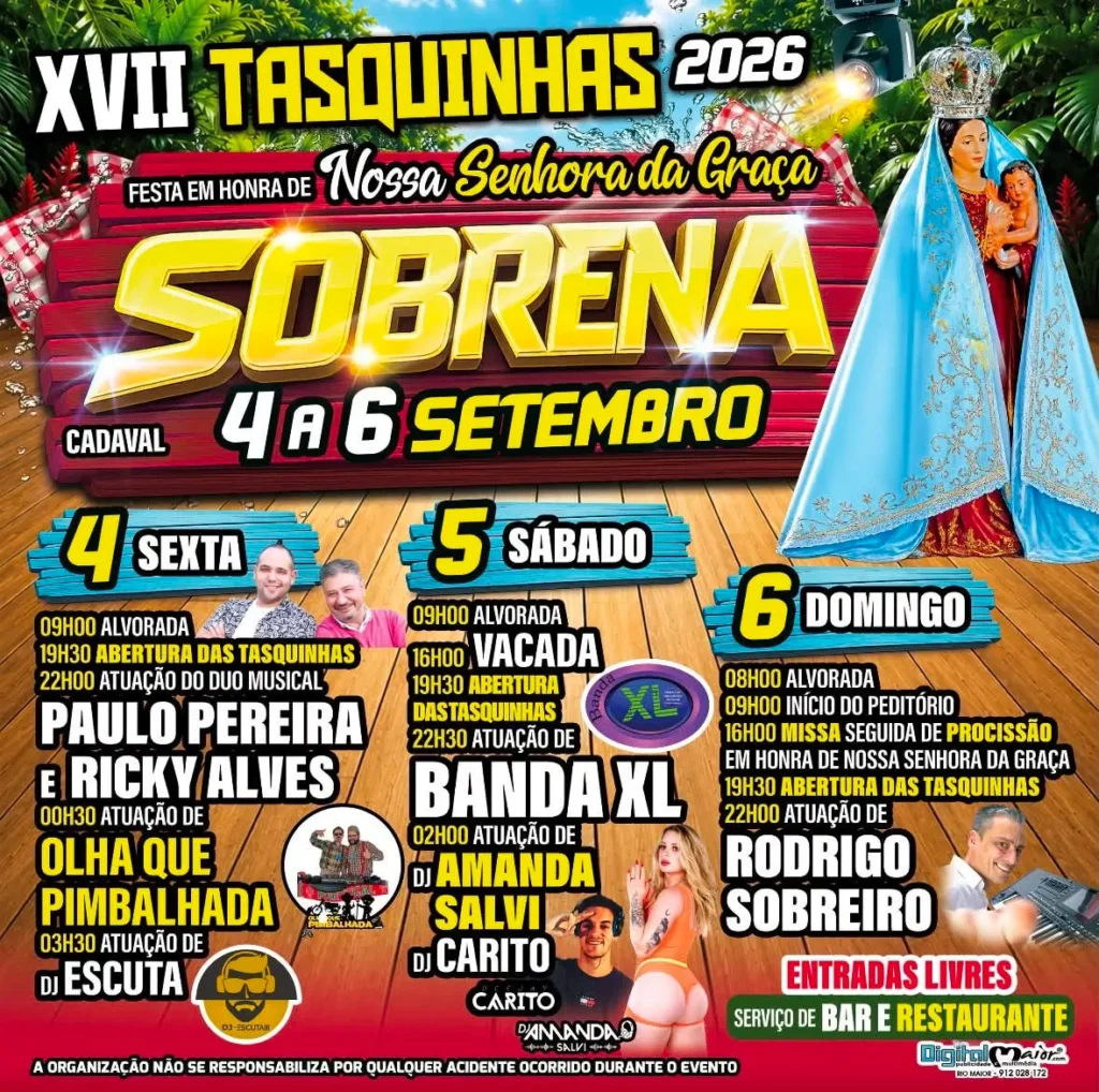 Tasquinhas de Sobrena, Cadaval (Senhora da Graça) 2026