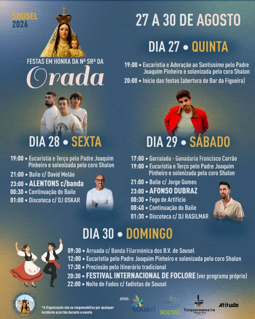 Festas de Sousel (Senhora da Orada) 2026