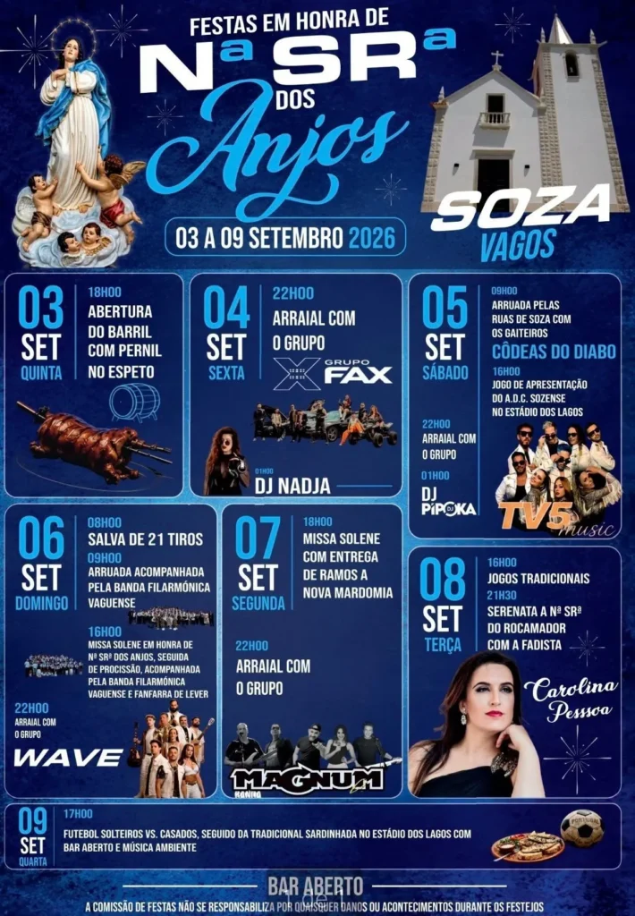 Festas de Soza, Vagos (Senhora dos Anjos) 2026