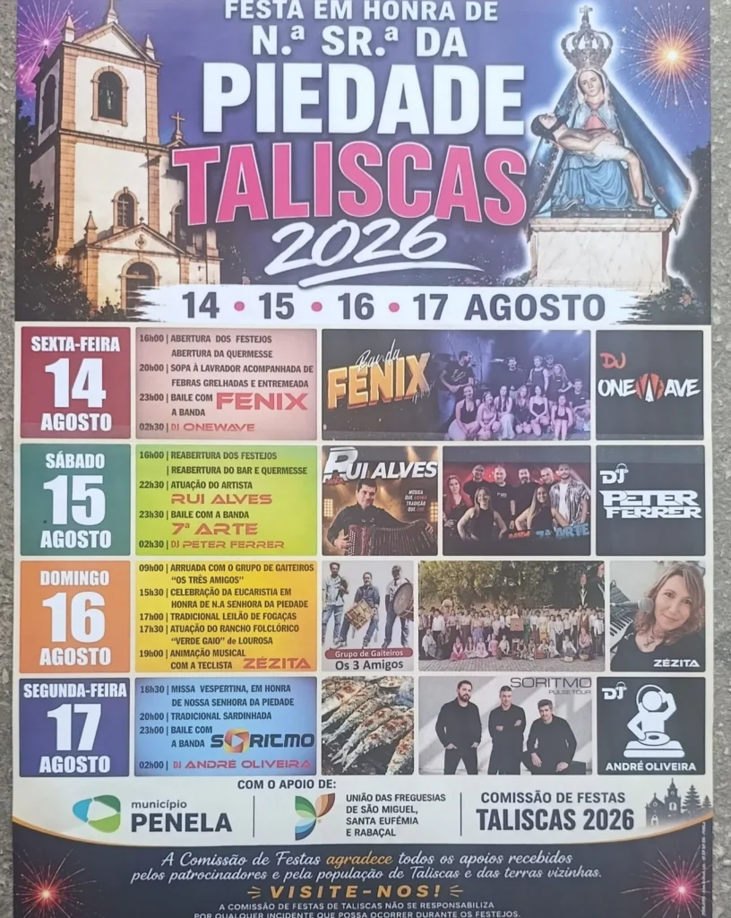Festas de Taliscas (Senhora da Piedade) 2026