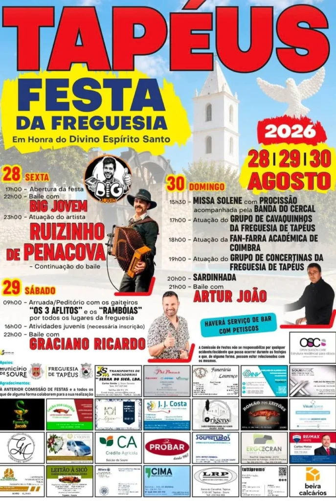 Festas de Tapéus (Divino Espírito Santo) 2026
