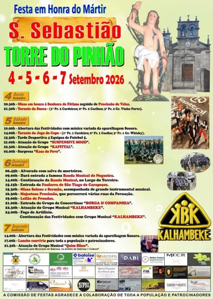 Festas da Torre do Pinhão (São Sebastião) 2026