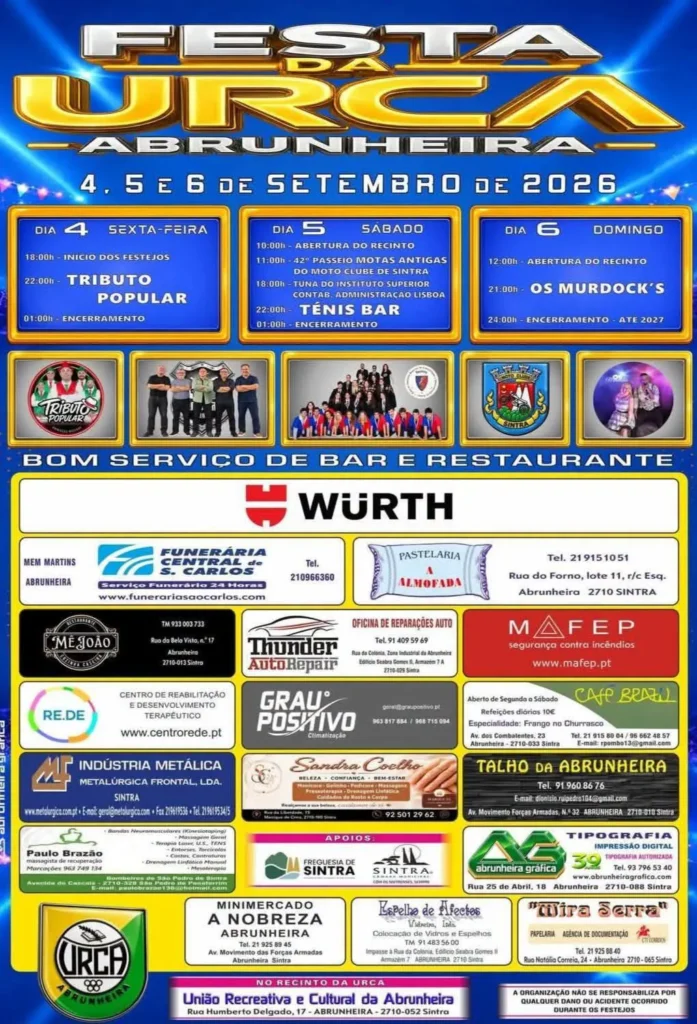 Festas da Urca, Abrunheira 2026