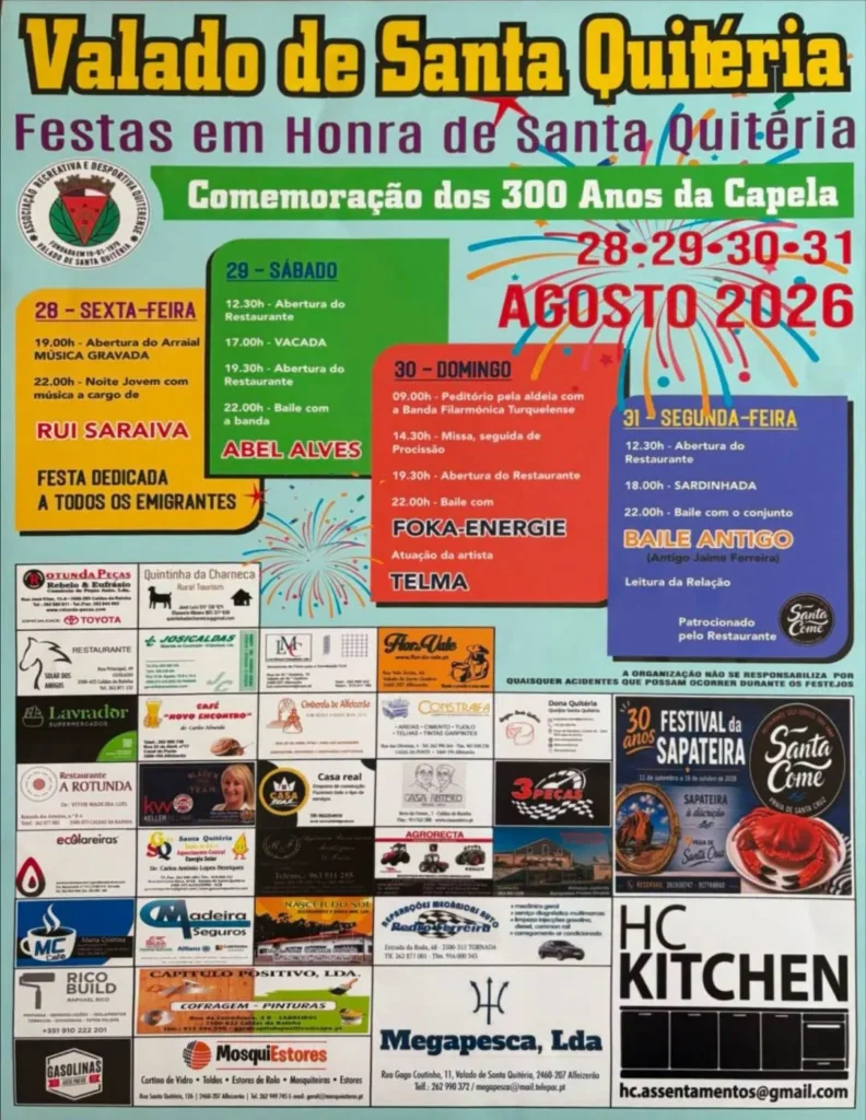Festas do Valado de Santa Quitéria 2026