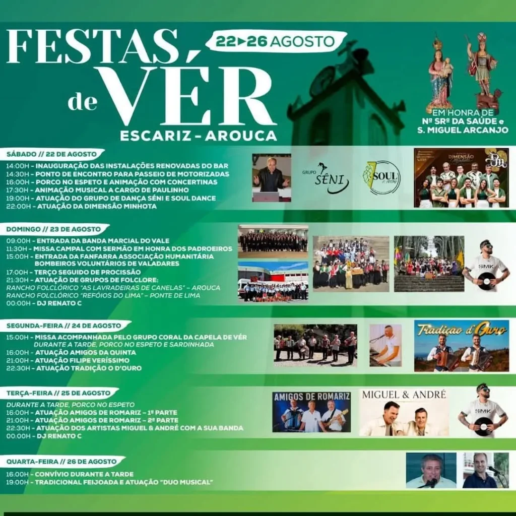 Festas de Escariz, Arouca (Vér) 2026