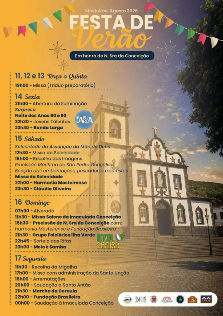 Festas de Mosteiros, Ponta Delgada (Senhora da Conceição) 2026