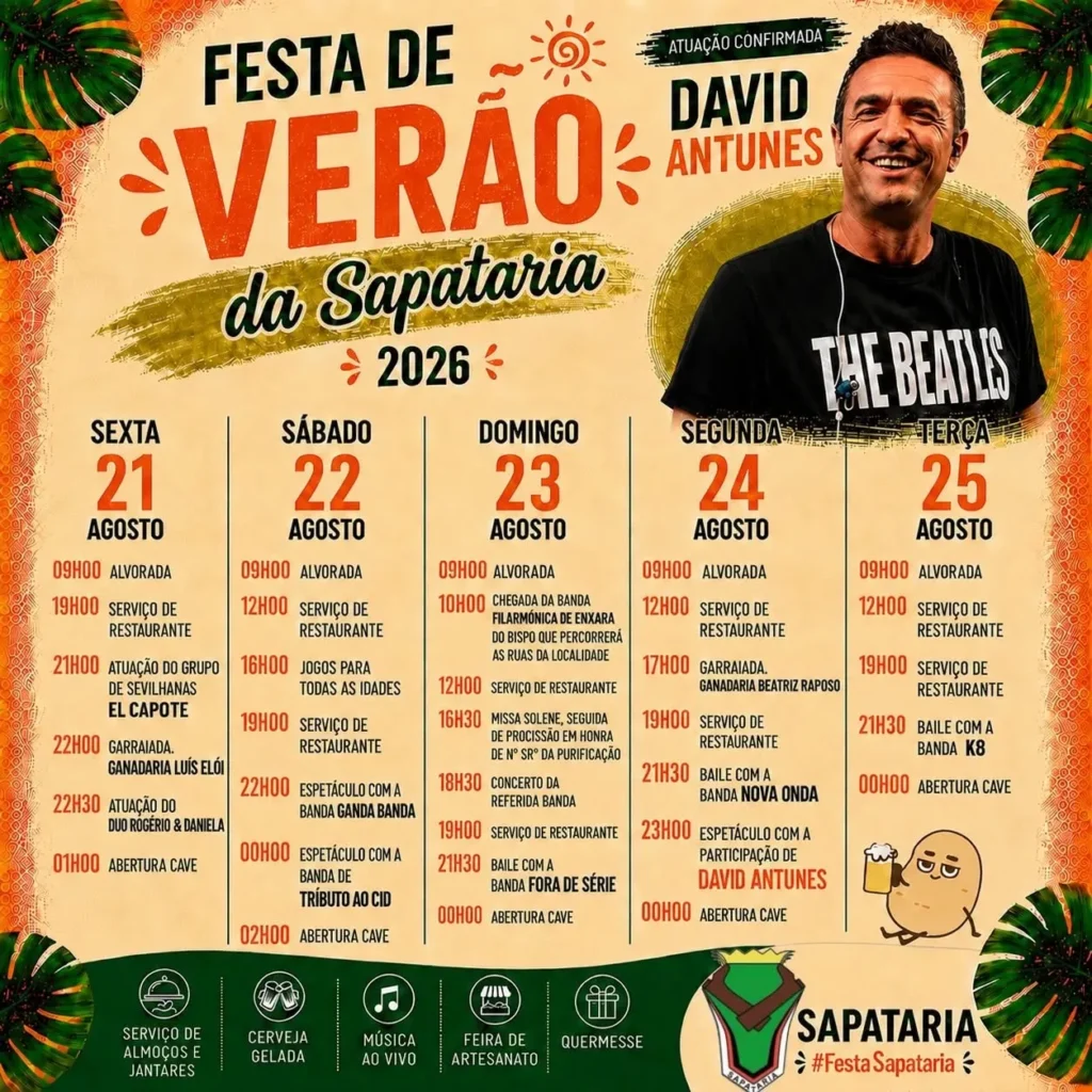 Festas de Sapataria 2026