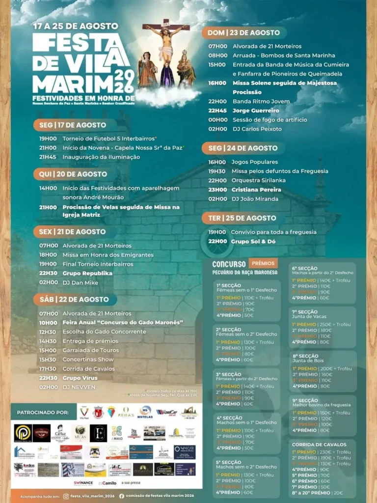 Festas de Vila Marim (Senhora da Paz) 2026
