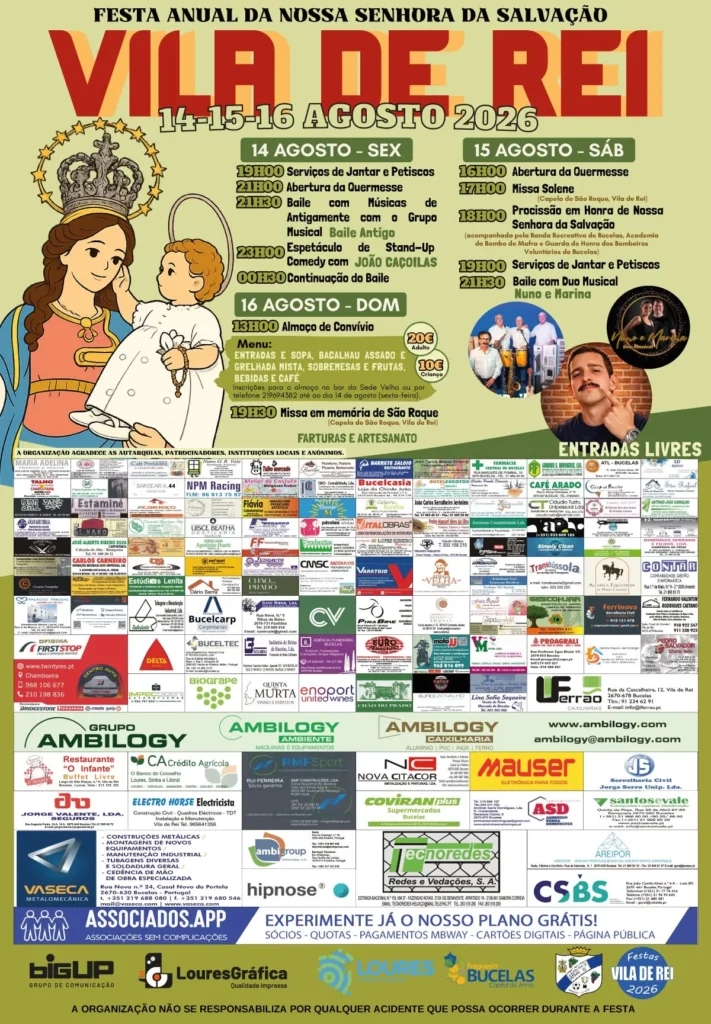 Festas de Vila de Rei, Bucelas 2026