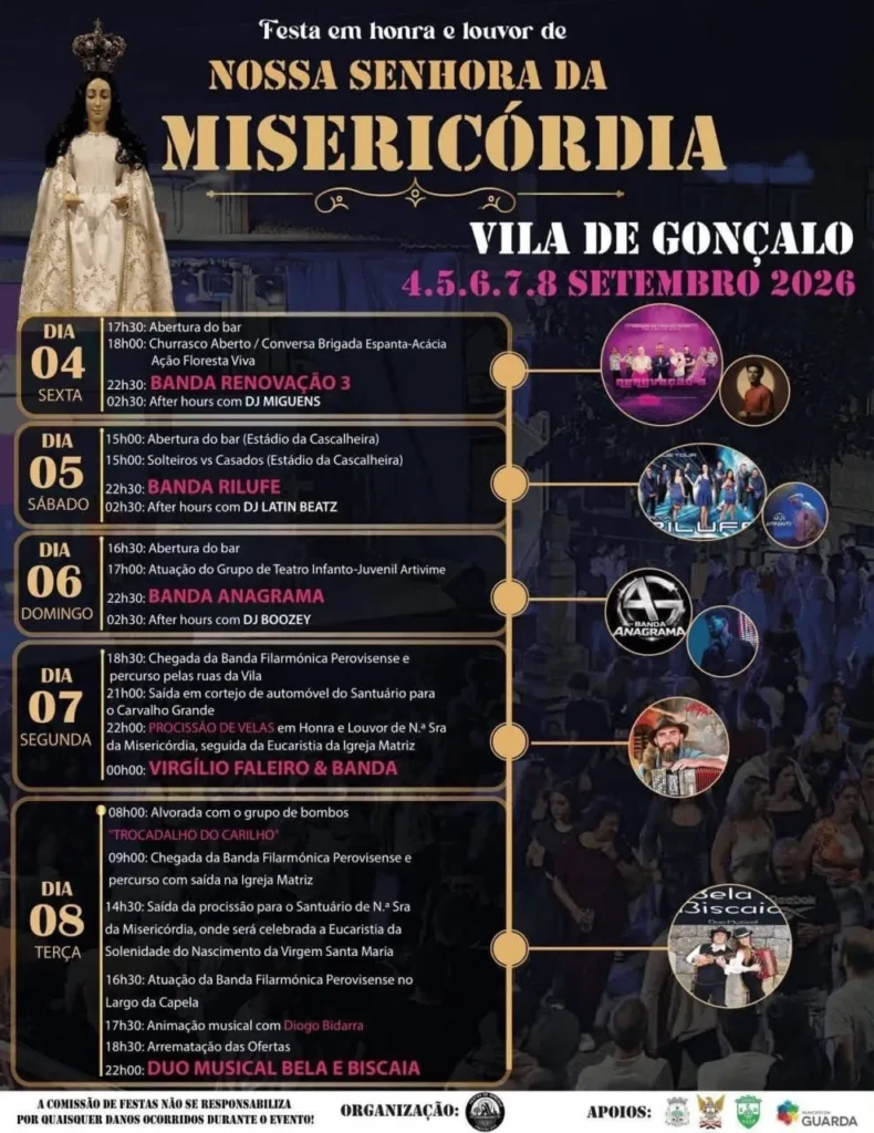 Festas de Vila de Gonçalo (Senhora da Misericórdia) 2026