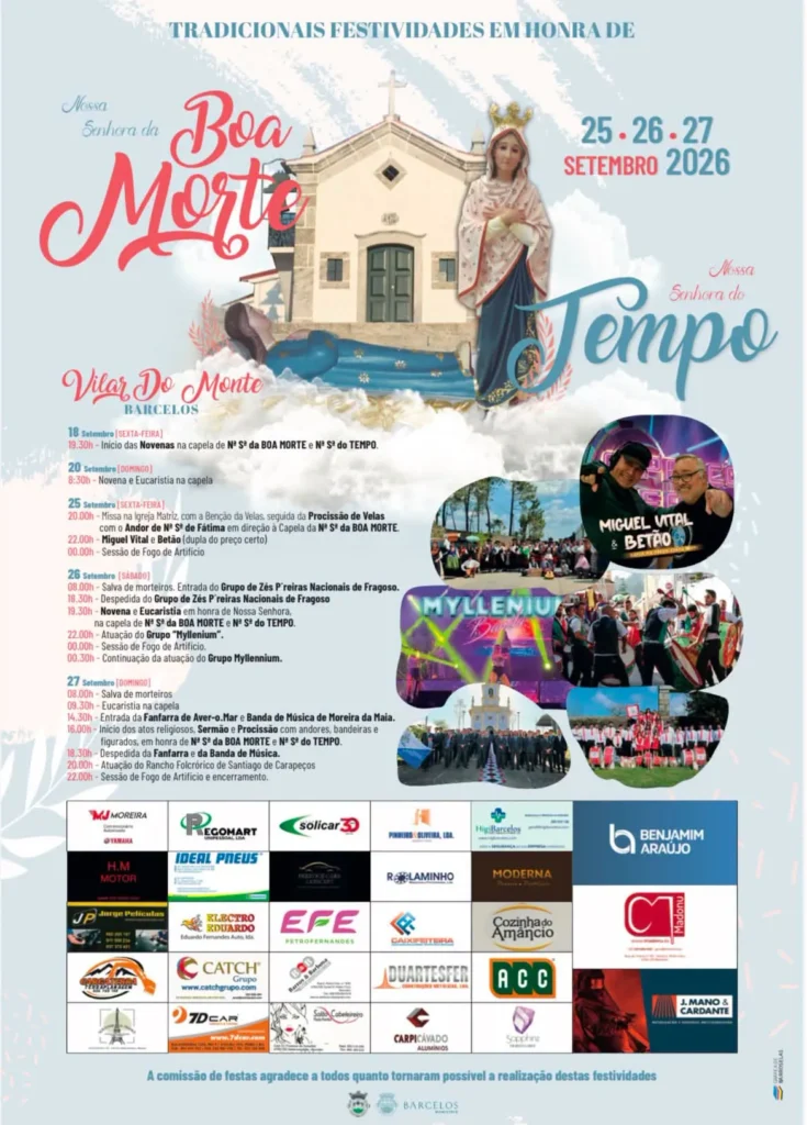 Festas de Vilar do Monte, Barcelos (Senhora da Boa Morte) 2026