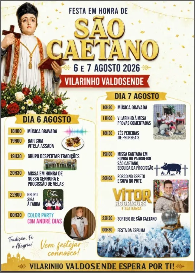 Festas de Vilarinho Valdosende (São Caetano) 2026