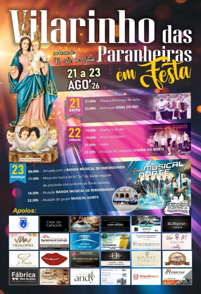 Festas de Vilarinho das Paranheiras (Senhora da Saúde) 2026