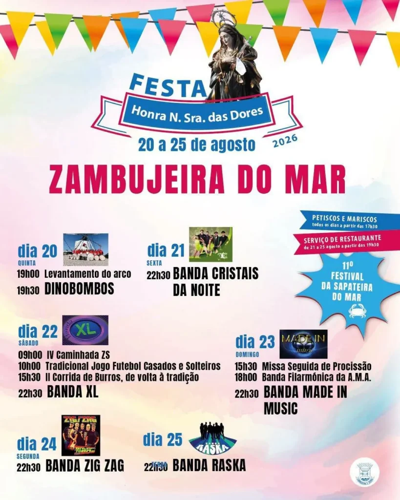 Festas da Zambujeira do Mar (Senhora das Dores) 2026
