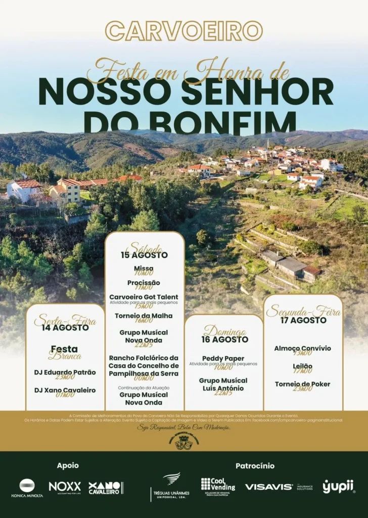 Festas do Carvoeiro, Pampilhosa da Serra (Senhor do Bonfim) 2026