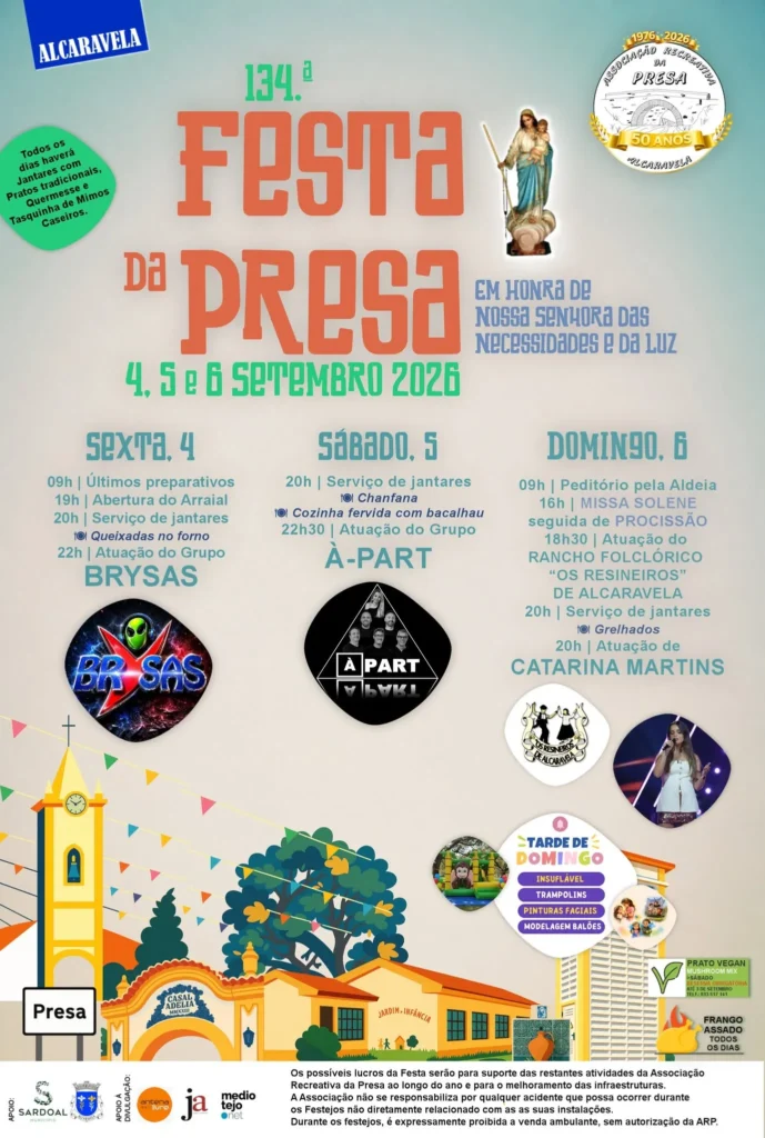 Festas de Alcaravela (Senhora das Necessidades) 2026