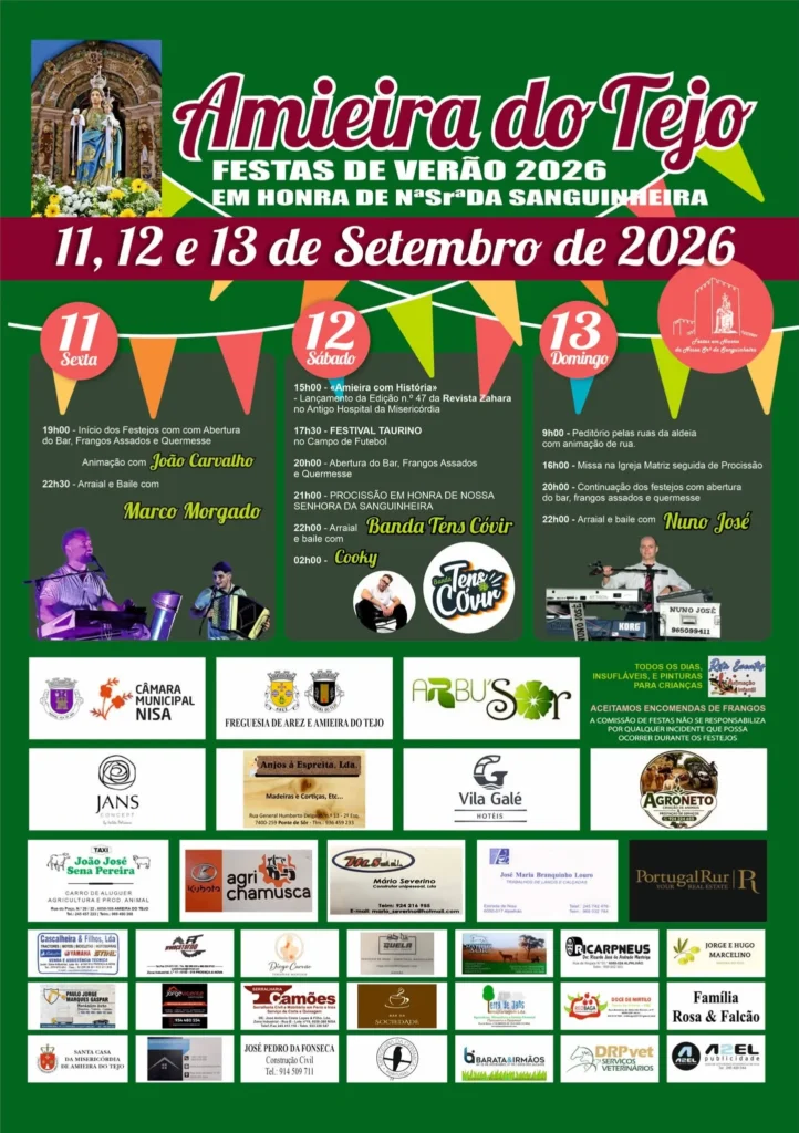 Festas de Amieira do Tejo (Senhora da Sanguinheira) 2026