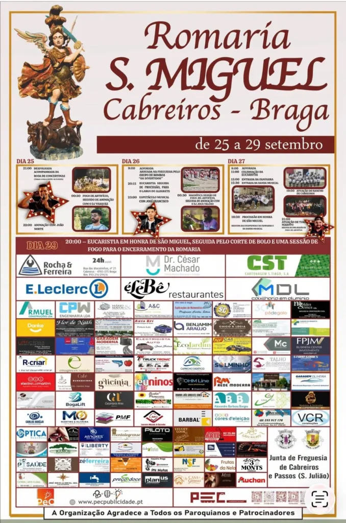 Festas de Cabreiros, Braga (São Miguel) 2026