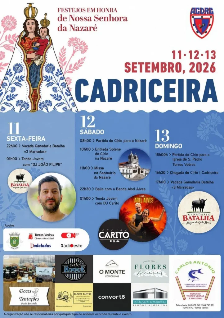Festas da Cadriceira (Senhora da Nazaré) 2026