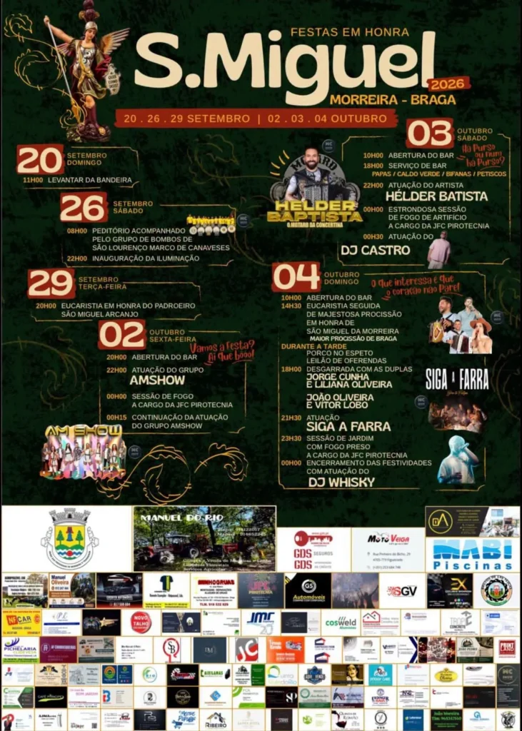 Festas de Morreira, Braga (São Miguel) 2026