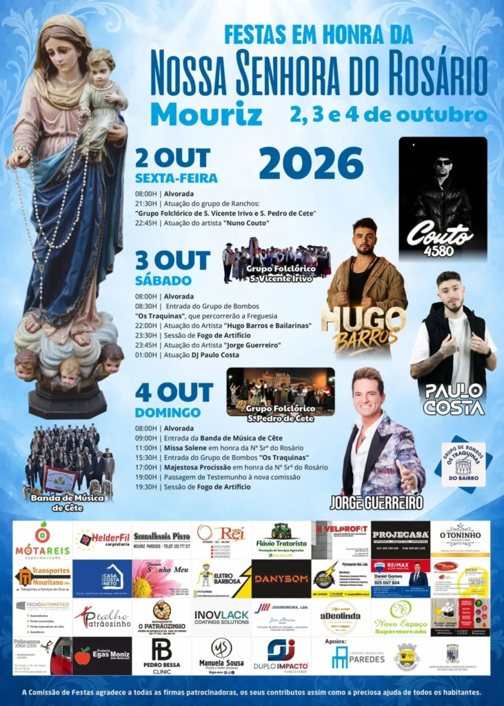 Festas de Mouriz (Senhora do Rosário) 2026