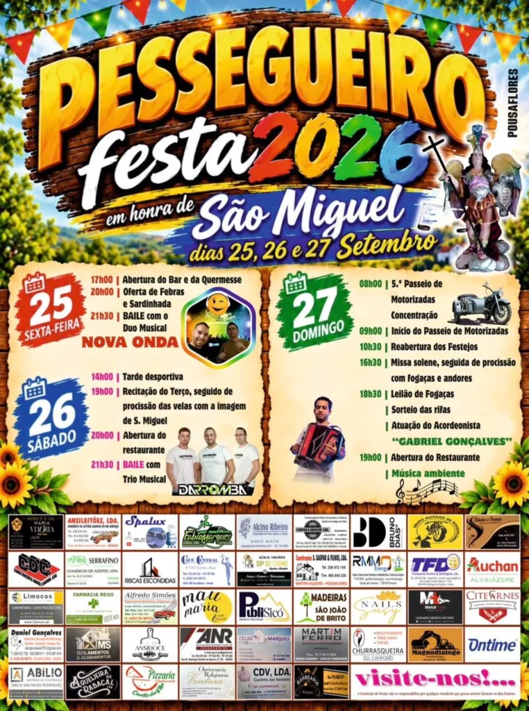 Festas de Pessegueiro, Pousaflores (São Miguel) 2026