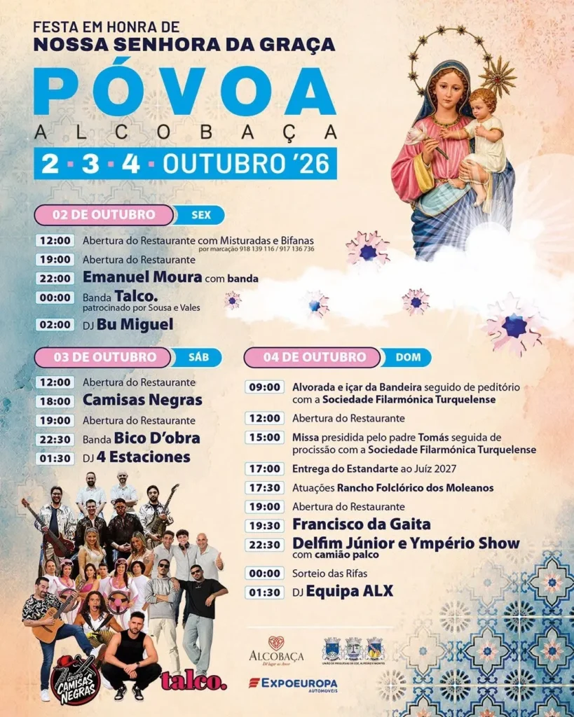Festas de Póvoa, Alcobaça (Senhora da Graça) 2026