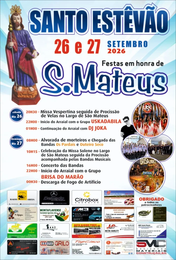 Festas de Santo Estêvão, Chaves (São Mateus) 2026