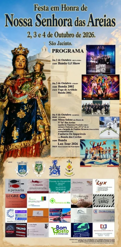 Festas de São Jacinto (Senhora das Areias) 2026