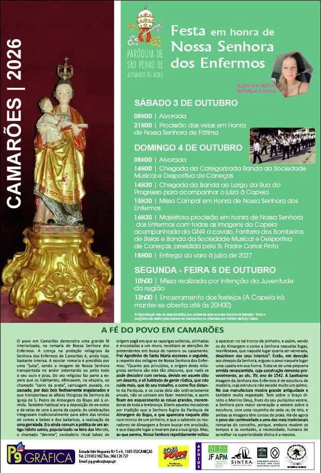 Festas de Camarões, Almargem do Bispo (Senhora dos Enfermos) 2026