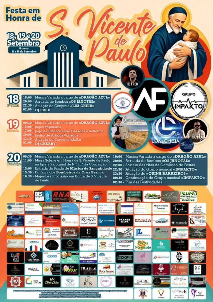 Festas de São Vicente de Paulo 2026