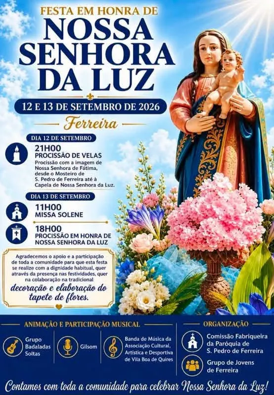 Festas de Ferreira, Paços de Ferreira (Senhora da Luz) 2026