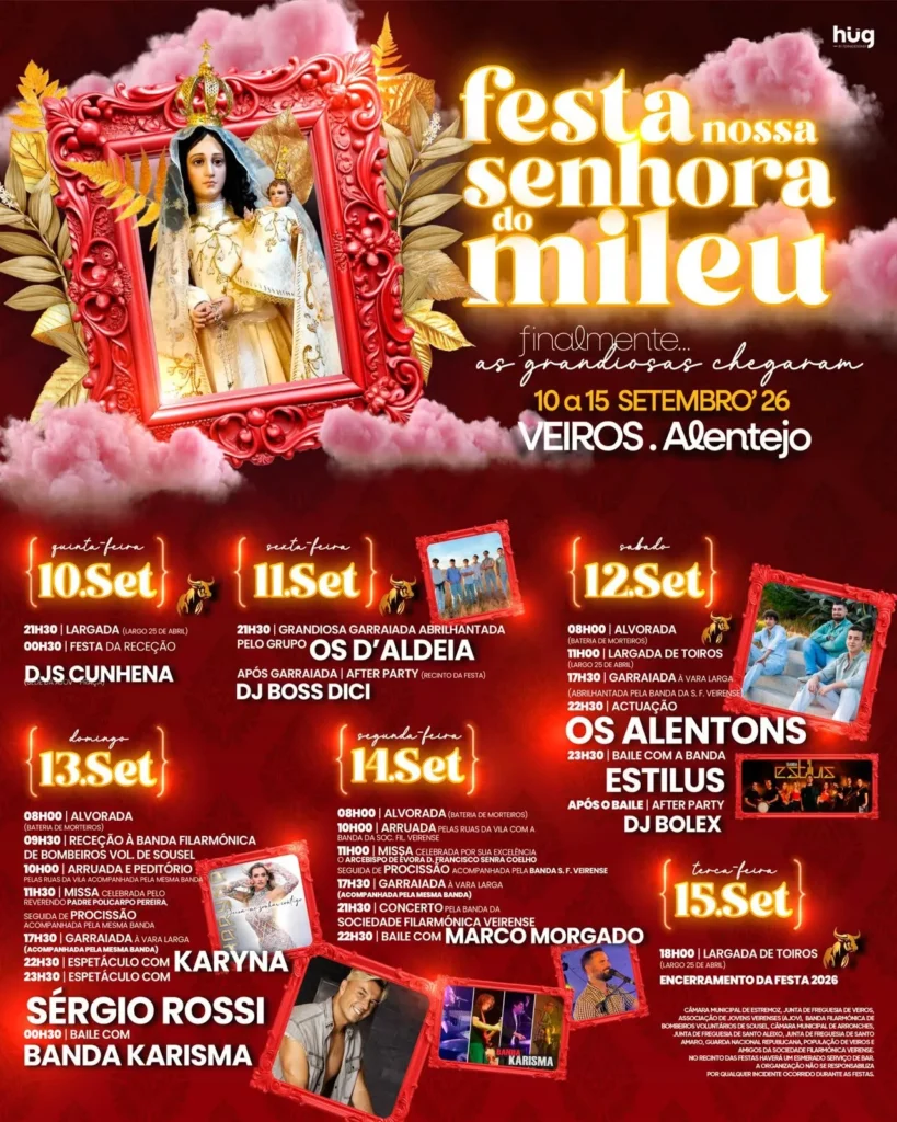 Festas de Veiros (Senhora do Mileu) 2026