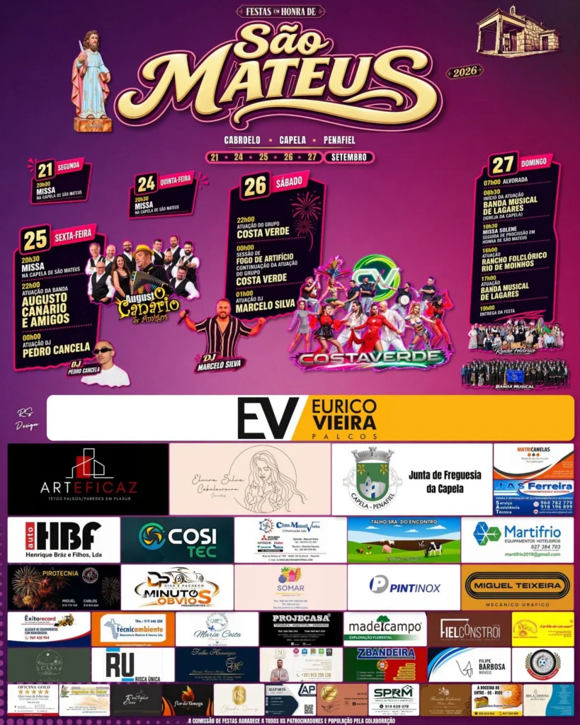 Festas de Cabroelo, Penafiel (São Mateus) 2026