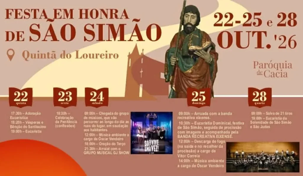 Festas de Cacia (São Simão) 2026