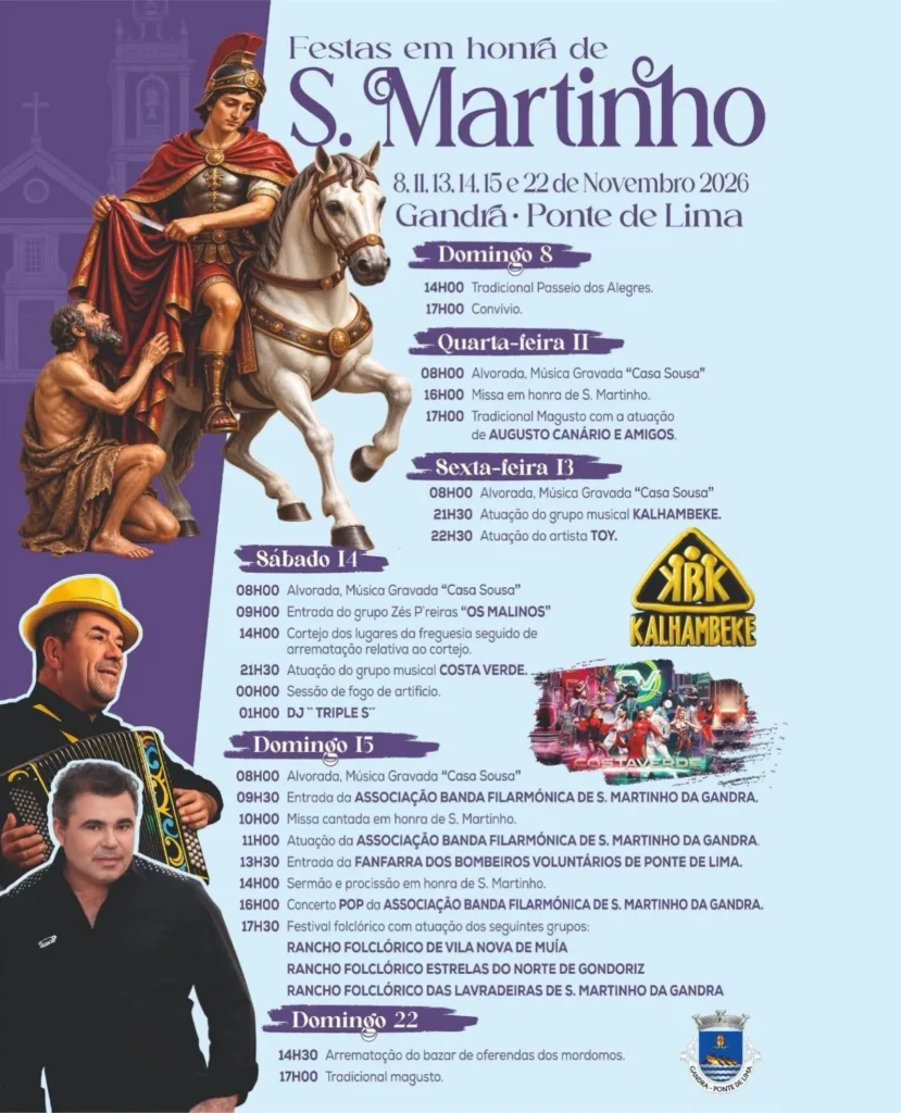 Festas de Gandra, Ponte de Lima (São Martinho) 2026