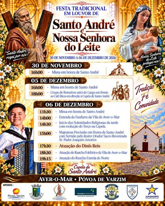 Festas de Aver-o-Mar, Póvoa de Varzim (Santo André) 2026